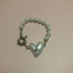 Heart Pearl Saturn Orb Bracelet